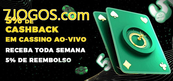 Promoções do cassino ao Vivo 7JOGOS.com